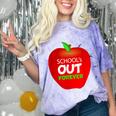 School Is Out Forever Graduation Humor Comfort Color Blast T-Shirt Amethyst