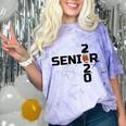 Senior 2020 Football Graduation Shirt Comfort Color Blast T-Shirt Amethyst