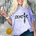 Senior 2021 Lacrosse Sticks And Ball Graduation Comfort Color Blast T-Shirt Amethyst