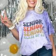 SENIOR 2023 Retro Class Of 2023 Seniors Graduation 23 Hippie Comfort Color Blast T-Shirt Amethyst