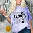 Senior 2024 Class Of 2024 Graduation 2024 Women Boy Girl Comfort Color Blast T-Shirt Amethyst
