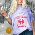 Senior 2026 Class Of 26 Coquette Pink Bow Graduation Sister Comfort Color Blast T-Shirt Amethyst