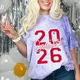 Senior 2026 Graduation Varsity Red Letters On The Back Comfort Color Blast T-Shirt Amethyst