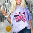 Senior 2027 Class Of 2027 Coquette Girl Pink Graduation 2027 Comfort Color Blast T-Shirt Amethyst