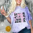 Senior 2027 Class Of 2027 Coquette Pink Bow Graduation 2027 Comfort Color Blast T-Shirt Amethyst