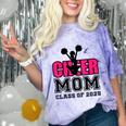 Senior Cheerleader Mom Cheer Class Of 2025 Graduation Women Comfort Color Blast T-Shirt Amethyst