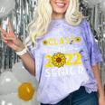 Senior Class Of 2022 Sunflower Graduation Seniors 22 Comfort Color Blast T-Shirt Amethyst