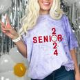 Senior Class Of 2024 Graduation 2024 Maroon Basketball Comfort Color Blast T-Shirt Amethyst