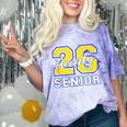Senior Class 2026 Graduation Yellow Blue Letters Comfort Color Blast T-Shirt Amethyst