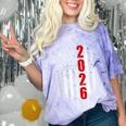 Senior Class Of 2026 Patriotic American USA Flag Graduation Comfort Color Blast T-Shirt Amethyst