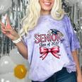Senior Class Of 2027 Coquette Pink Bow Graduation 2027 Girls Comfort Color Blast T-Shirt Amethyst