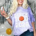 Senior Dad Class Of 2026 Cute Basketball Dad Graduation 2026 Comfort Color Blast T-Shirt Amethyst