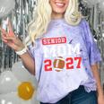 Senior Football Mom 2027 Team Class Of 2027 Graduation Mom Comfort Color Blast T-Shirt Amethyst