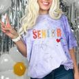 Senior Mom 2024 Graduation Heart Class Of 2024 Comfort Color Blast T-Shirt Amethyst