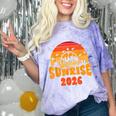 Senior Sunrise Class Of 2026 Graduation Proud Graduate Retro Comfort Color Blast T-Shirt Amethyst