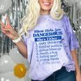 Silent Girls Are Dangerous T For Quiet Introvert Girl Comfort Color Blast T-Shirt Amethyst