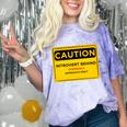 A Simple Yellow Warning Sign For Introvert Comfort Color Blast T-Shirt Amethyst