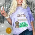 Social Work Student Masters Degree Graduation Comfort Color Blast T-Shirt Amethyst