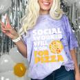Social Worker Will Work For Pizza Graduation Comfort Color Blast T-Shirt Amethyst