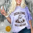 Socializing Was a Mistake Prairie Dog Introverts Humor Comfort Color Blast T-Shirt Amethyst Socializing Was a Mistake Prairie Dog Introverts Humor Comfort Color Blast T-Shirt Amethyst
