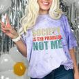 Society Is The Problem Not Me Sarcastic Introvert Comfort Color Blast T-Shirt Amethyst