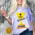 Star Graduate Second Grade Graduation Trophy Cup Comfort Color Blast T-Shirt Amethyst