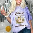 Stay At My Pad And Read Books Frog Introvert Reading Comfort Color Blast T-Shirt Amethyst Stay At My Pad And Read Books Frog Introvert Reading Comfort Color Blast T-Shirt Amethyst