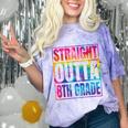 Straight Outta 8th Grade Great Graduation Eighth Grade Comfort Color Blast T-Shirt Amethyst