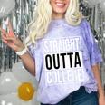 Straight Outta College Movie Parody Graduation Comfort Color Blast T-Shirt Amethyst