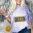 Straight Outta Cosmetology School Leopard Graduation Comfort Color Blast T-Shirt Amethyst