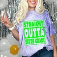Straight Outta Sixth Grade Graduation Class Comfort Color Blast T-Shirt Amethyst