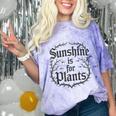 Sunshine Is For Plants Introverts Goth Gothic Gamers Comfort Color Blast T-Shirt Amethyst