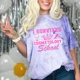 I Survived Cosmetology School Graduation Cosmetology Grad Comfort Color Blast T-Shirt Amethyst