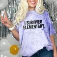 I Survived Elementary Graduation School Student Comfort Color Blast T-Shirt Amethyst