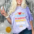 I Survived My Husband's Masters Degree Graduation Comfort Color Blast T-Shirt Amethyst
