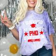 I Survived My Husband's PHD Dissertation Graduation Comfort Color Blast T-Shirt Amethyst
