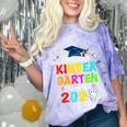 I Survived Kindergarten Graduation 2025 Graduate Boys Girls Comfort Color Blast T-Shirt Amethyst