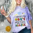 I Survived My Mom's Master's Degree Master Graduation Comfort Color Blast T-Shirt Amethyst