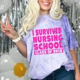 I Survived Nursing School Class Of 2018 Graduation Shirt Comfort Color Blast T-Shirt Amethyst