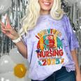 I Survived Nursing School Class Of 2025 Proud Graduation Comfort Color Blast T-Shirt Amethyst