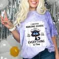 I Survived Nursing School Graduation 2025 Comfort Color Blast T-Shirt Amethyst