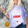 I Survived Her Passing Nursing School Graduation Comfort Color Blast T-Shirt Amethyst