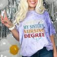 I Survived My Sister's Nursing Degree Graduation Nurse Lover Comfort Color Blast T-Shirt Amethyst