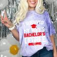 I Survived My Wife's Bachelor's Degree Graduation Comfort Color Blast T-Shirt Amethyst