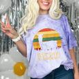 Test Day No Probllama Silhouette Teacher Student Graduation Comfort Color Blast T-Shirt Amethyst