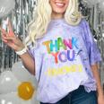 Thank You Teacher Appreciation Graduation Men Women Girls Kids Comfort Color Blast T-Shirt Amethyst