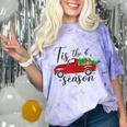 Tis The Season Holiday Nostalgia Red Truck Comfort Color Blast T-Shirt Amethyst