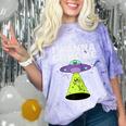 I Wanna Go Home Introvert UFO UAP Flying Saucer Trippy Alien Raglan Baseball Tee Comfort Color Blast T-Shirt Amethyst