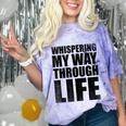 Whispering My Way Through Life Sayings For Introverts Comfort Color Blast T-Shirt Amethyst Whispering My Way Through Life Sayings For Introverts Comfort Color Blast T-Shirt Amethyst