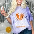 Women's Senior Niece Class Of 2026 Basketball Graduation Heart Comfort Color Blast T-Shirt Amethyst